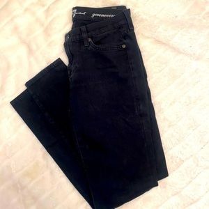 7 For All Mankind Gwenevere black stretch jean size 25